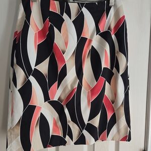 White House Black Market Multicolor Abstract Pencil Skirt